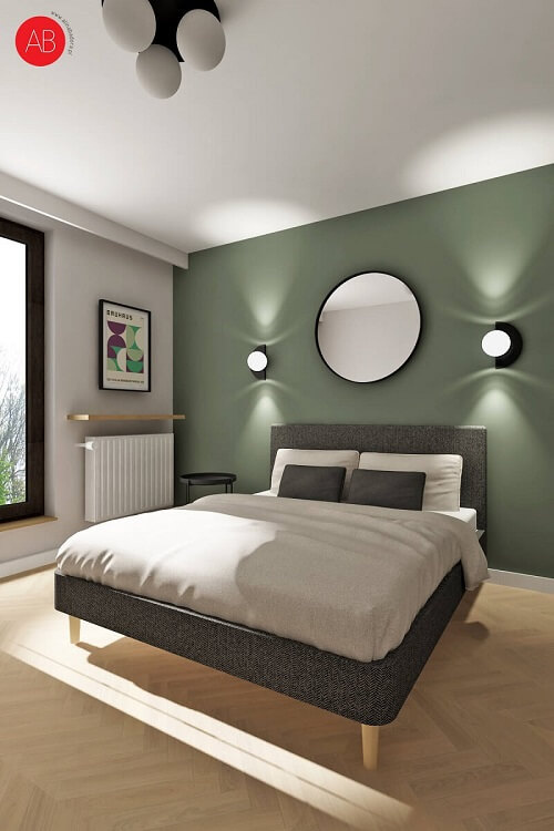 Wygodna sypialnia w mieszkaniu na wynajem - projekt wnętrza Alina Badora
