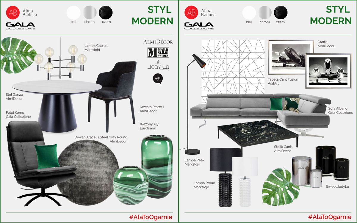 #AlaToOgarnie - artboard by Alina Badora, styl modern #AlaToOgarnie - artboard by Alina Badora, styl modern | akcja z Gala Collezione