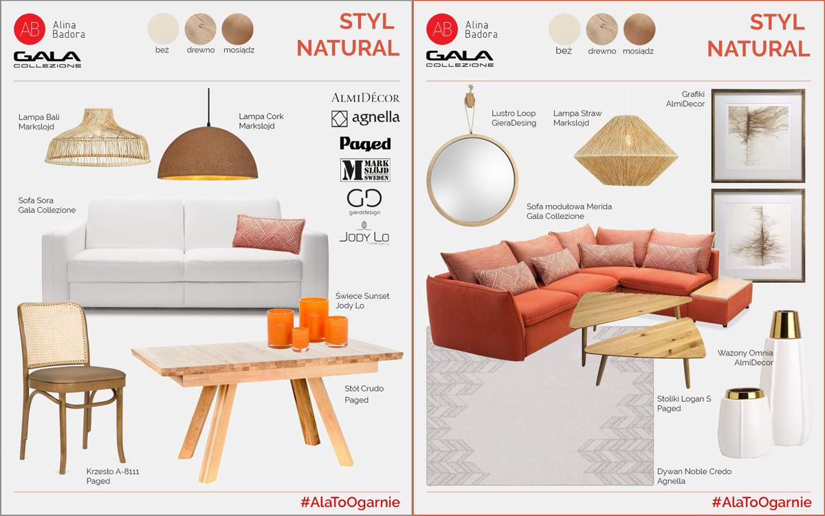 #AlaToOgarnie - artboard by Alina Badora, styl natural #AlaToOgarnie - artboard by Alina Badora, styl natural | akcja z Gala Collezione