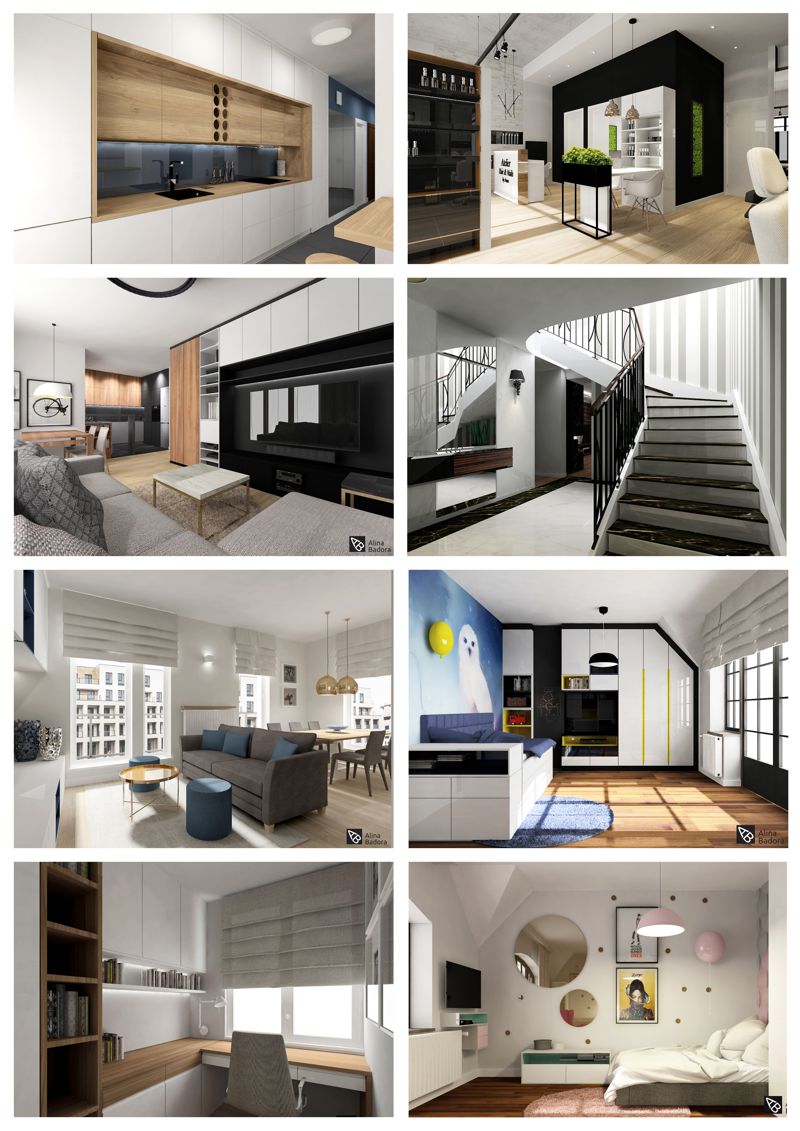 Przykładowe wizualizacje fotorealistyczne | Alina Badora, architekt wnętrz Przykładowe wizualizacje wnętrz fotorealistyczne - Alina Badora, architekt wnętrz